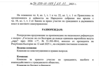 Рая Назарян пусна референдума на Радев